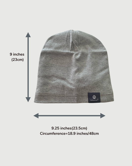 Radia Smart® Children and Teens EMF Protection Hat Beanie is designed to shield young, developing bodies from EMF and RF radiation. Made with silver-lined fabric for Faraday cage-like protection, it offers anti-radiation benefits while supporting long-term wellness and fertility health. Soft, breathable, and comfortable for everyday use, this beanie is perfect for school, travel, or screen time—helping parents embrace safety without sacrificing style.