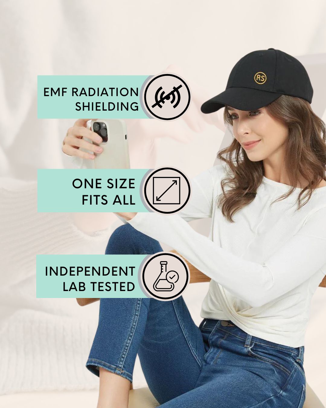 Unisex EMF Protection Hat Cap by Radia Smart® offers stylish shielding against EMF, 5G, and RF radiation. Lined with silver fabric for advanced Faraday protection, it supports fertility health and general wellness. Ideal for daily wear, this cap is lightweight, breathable, and designed for both men and women. A smart choice for those concerned with invisible radiation in everyday environments.