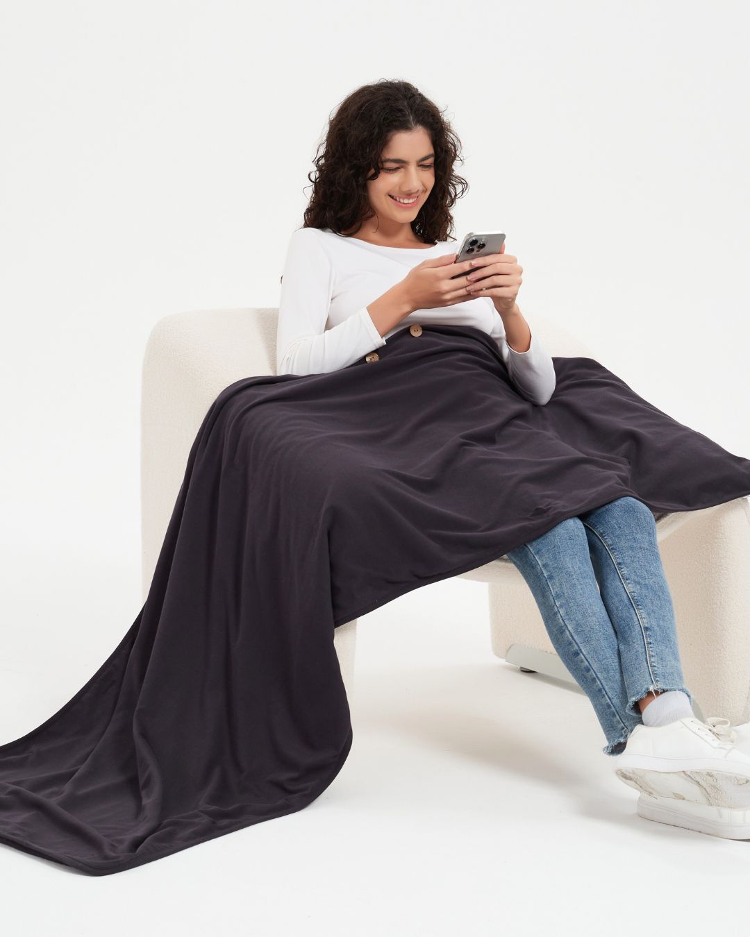 Stay cozy and protected with the Ultimate Certified 100% Organic Premium EMF Protection Poncho. Silver-lined with Faraday fabric, it blocks EMF, RF, and 5G radiation while offering breathable, organic comfort. Ideal for daily wear at home or on the go, this poncho supports wellness and reduces exposure to harmful wireless signals. Stylish and functional, it’s perfect for those seeking natural, effective EMF shielding in a soft, eco-friendly design.