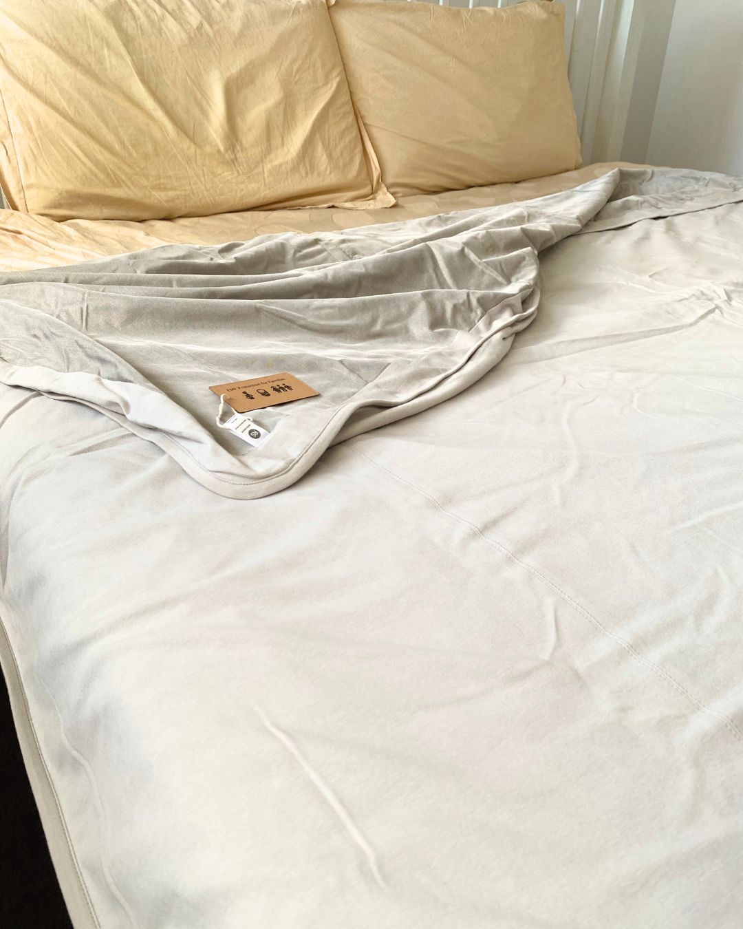 Stay cozy and protected with the Radia Smart® Mega Large EMF Protection Bed Blanket in Grey. Made from 100% cotton and silver-lined Faraday fabric, it blocks EMF, RF, and 5G radiation for a safer sleep environment. This breathable, soft bed blanket doubles as a bed sheet, offering full-body coverage and comfort while reducing wireless exposure. Ideal for promoting restful sleep and overall wellness in today’s connected world.