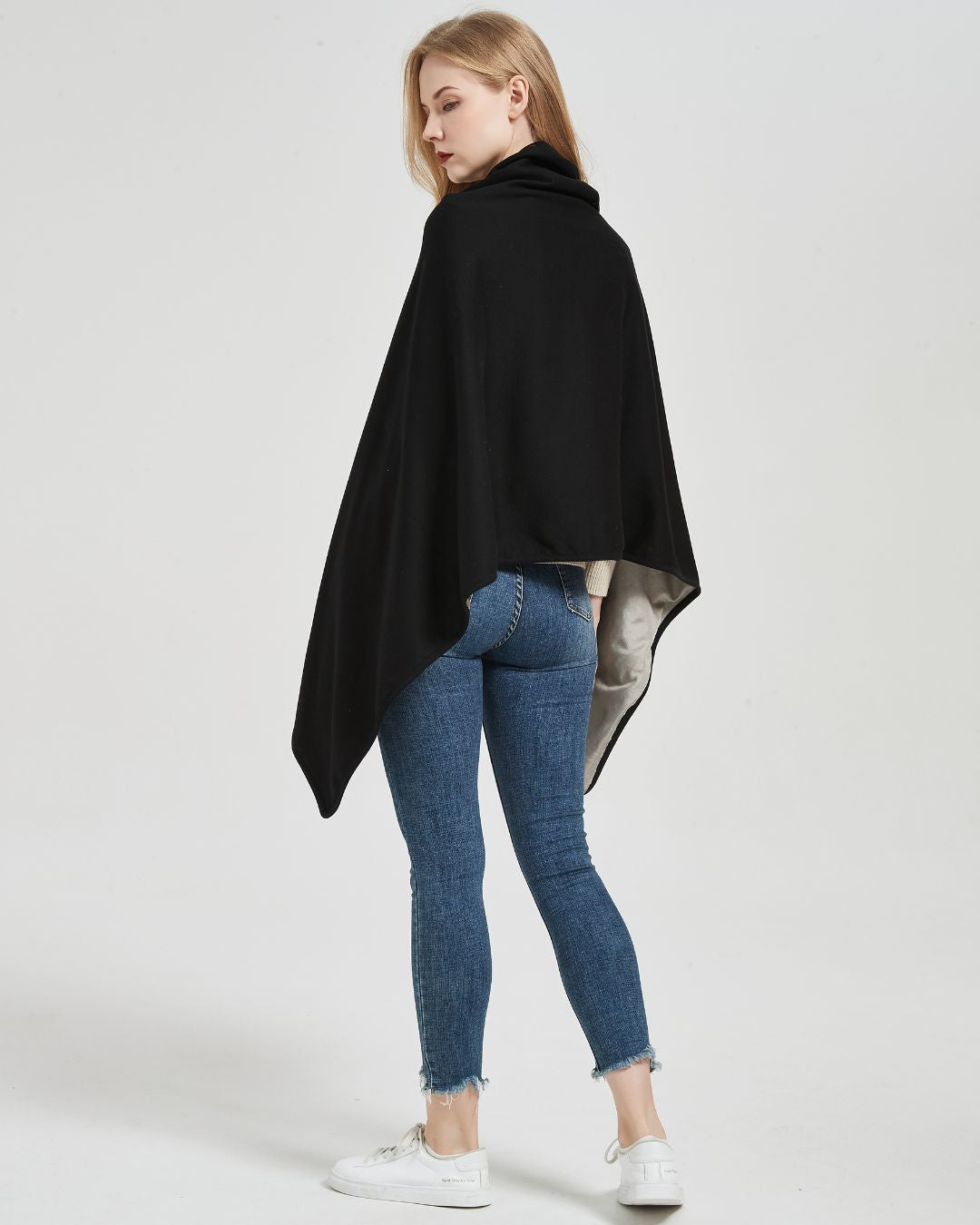 Stay warm, stylish, and shielded with the Radia Smart® EMF Protection Poncho and Hood Bundle in Black. This premium bundle features silver-lined fabric designed to block EMF, 5G, and RF radiation, supporting fertility and overall well-being. Ideal for home, work, or on-the-go comfort, it offers full upper-body coverage in a cozy, breathable design. Embrace everyday wellness and modern protection with this Faraday-inspired wearable solution.