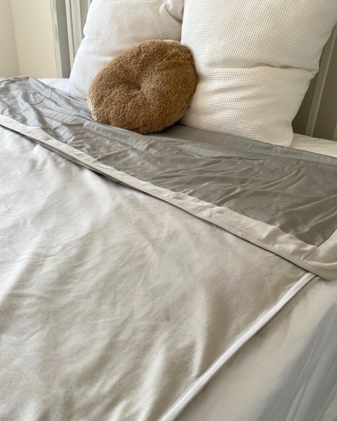 Grey Mega Size Bed Blanket  100% Cotton, EMF Protection RF Shielding