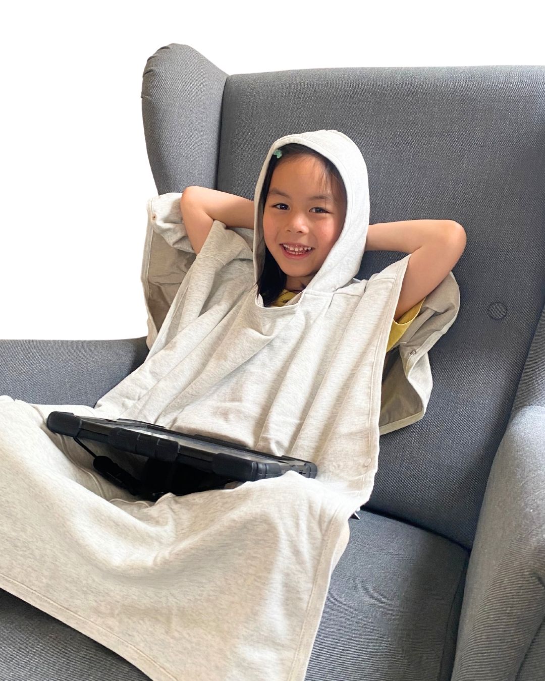 Stay cozy and protected with the Radia Smart® Children’s Hooded Poncho Blanket (Grey), featuring silver-lined Faraday fabric for EMF, RF, and 5G radiation shielding. Made with soft, breathable materials, it offers comfort and safety for growing kids by reducing exposure to harmful wireless signals. Perfect for home, travel, or rest time, this poncho supports wellness while keeping little ones warm and shielded in a stylish, kid-friendly design.