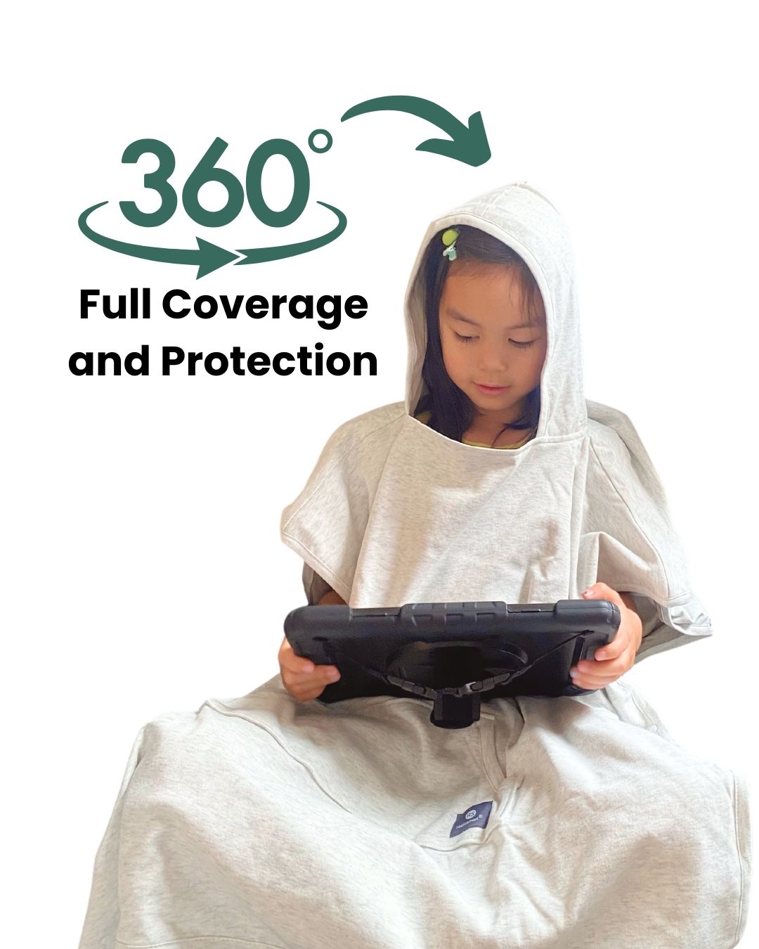 Stay cozy and protected with the Radia Smart® Children’s Hooded Poncho Blanket (Grey), featuring silver-lined Faraday fabric for EMF, RF, and 5G radiation shielding. Made with soft, breathable materials, it offers comfort and safety for growing kids by reducing exposure to harmful wireless signals. Perfect for home, travel, or rest time, this poncho supports wellness while keeping little ones warm and shielded in a stylish, kid-friendly design.