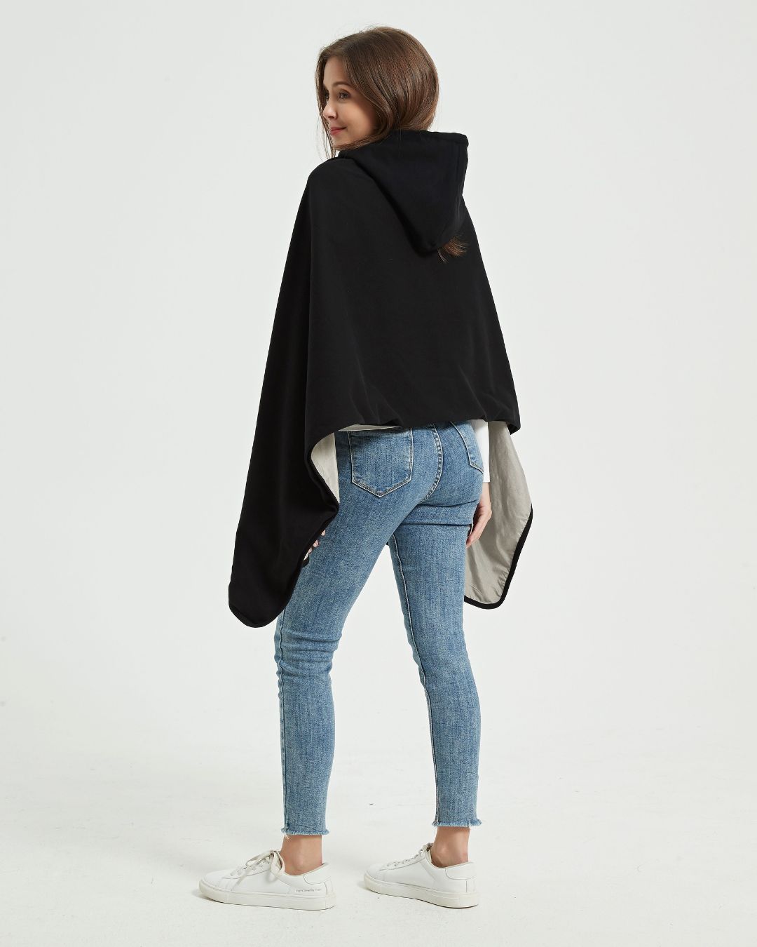 Stay warm, stylish, and shielded with the Radia Smart® EMF Protection Poncho and Hood Bundle in Black. This premium bundle features silver-lined fabric designed to block EMF, 5G, and RF radiation, supporting fertility and overall well-being. Ideal for home, work, or on-the-go comfort, it offers full upper-body coverage in a cozy, breathable design. Embrace everyday wellness and modern protection with this Faraday-inspired wearable solution.
