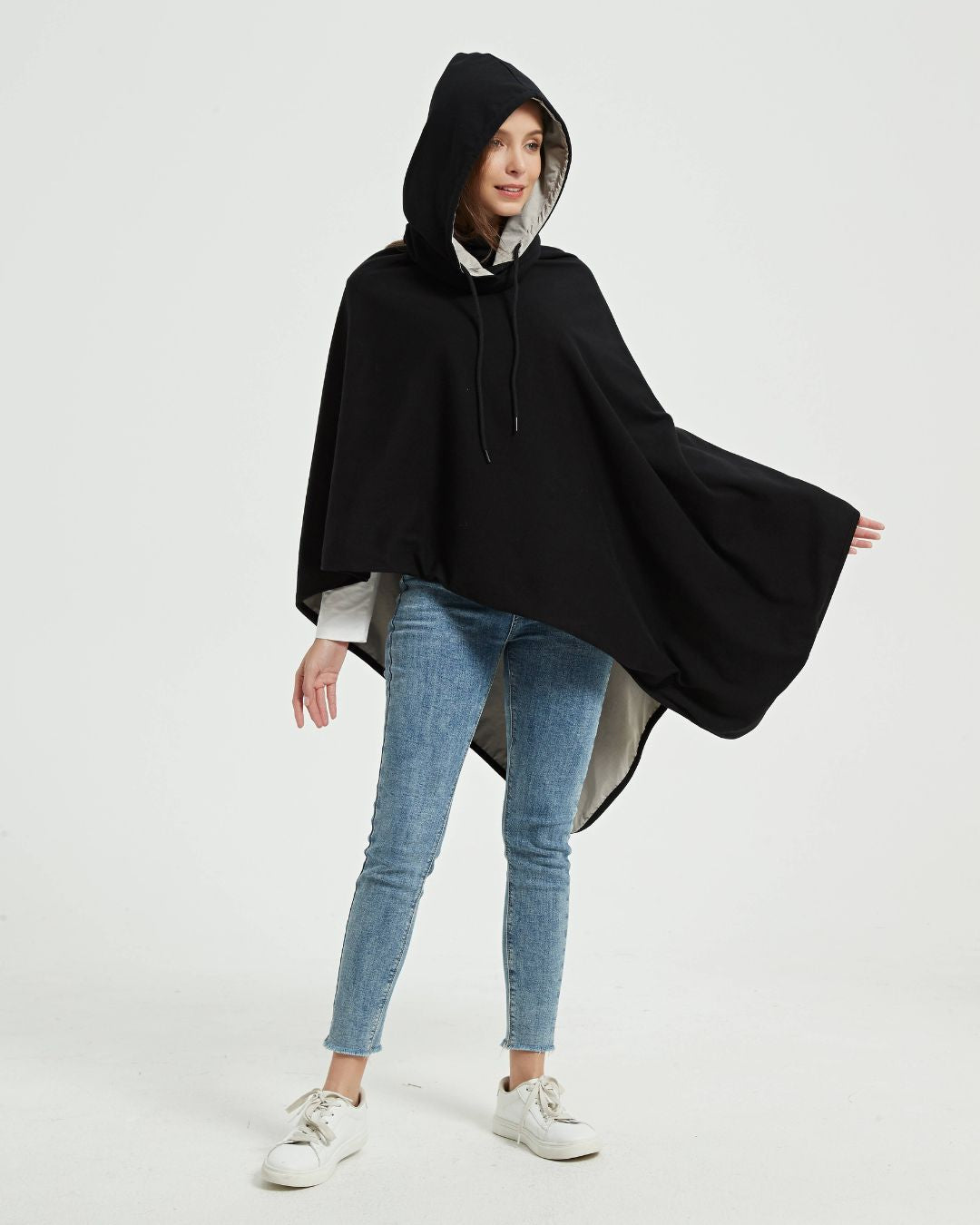 Stay warm, stylish, and shielded with the Radia Smart® EMF Protection Poncho and Hood Bundle in Black. This premium bundle features silver-lined fabric designed to block EMF, 5G, and RF radiation, supporting fertility and overall well-being. Ideal for home, work, or on-the-go comfort, it offers full upper-body coverage in a cozy, breathable design. Embrace everyday wellness and modern protection with this Faraday-inspired wearable solution.