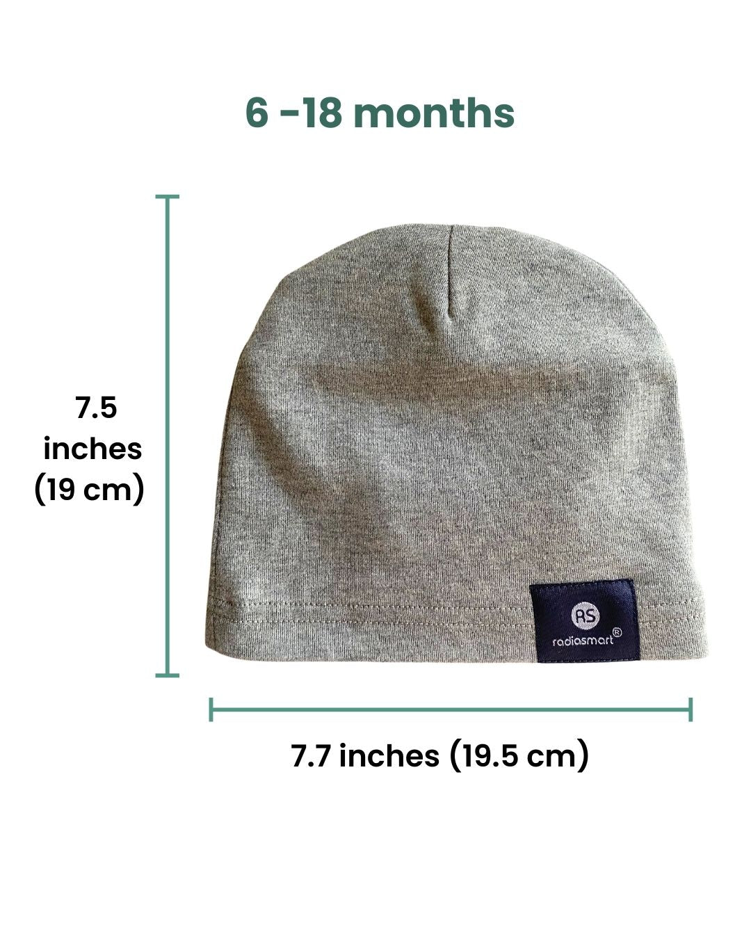 Protect your little one with the Radia Smart® Baby Hat Beanie, designed for ages 0–4 with three size options: Newborn, Baby, and Toddler. Made with silver-lined Faraday fabric, it offers EMF and RF blocking to reduce exposure to wireless radiation. Soft, breathable, and gentle on delicate skin, this beanie supports wellness and comfort for growing children. Ideal for everyday wear, it provides peace of mind with stylish, effective protection.