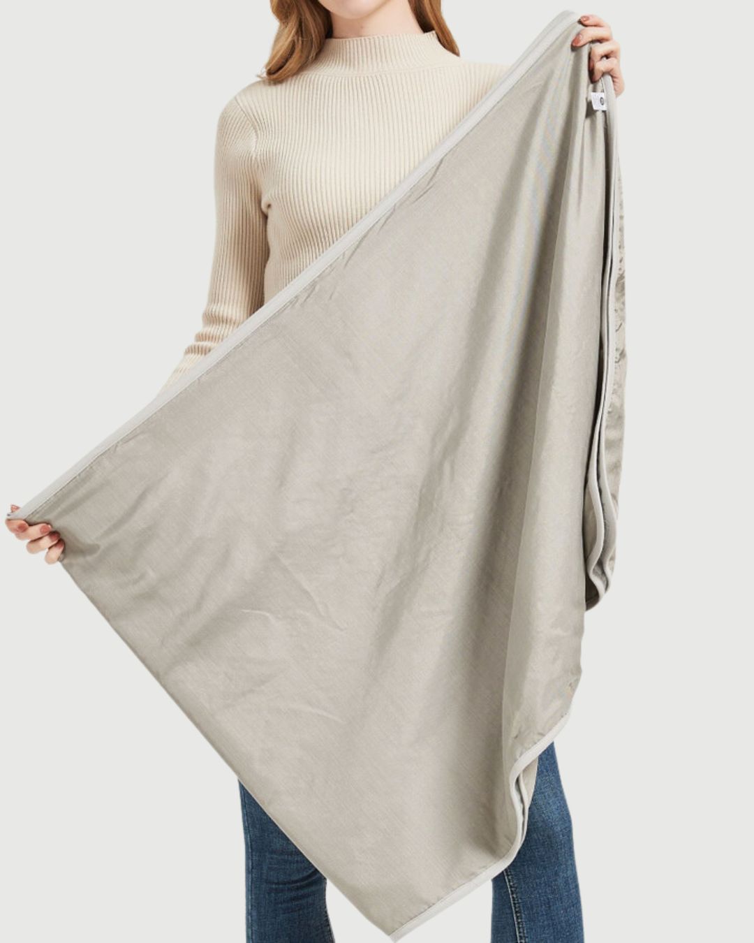 Embrace wellness with the Radia Smart® BUNDLE DEAL EMF Protection Poncho and Slouch Beanie in Grey. Silver-lined with Faraday fabric, this set blocks EMF, RF, and 5G radiation, supporting fertility and overall health. Made from soft, breathable materials, the poncho and beanie offer stylish comfort and powerful shielding. Perfect for daily wear, this bundle provides peace of mind and protection from modern wireless exposure.