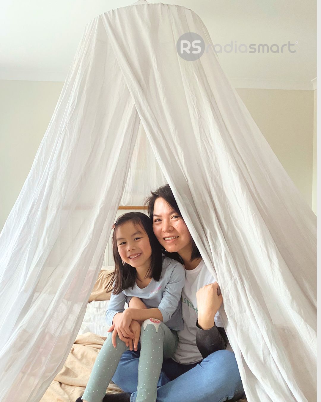 Stay cozy and protected with the Radia Smart® EMF Protection Bed Canopy Circle. Featuring silver-lined Faraday fabric, it blocks EMF, RF, and 5G radiation to create a safe sleep space. This elegant, breathable canopy surrounds your bed, offering comfort and peace of mind while reducing wireless exposure. Ideal for improving rest and supporting overall wellness, it combines style with powerful anti-radiation shielding for a healthier sleeping environment.