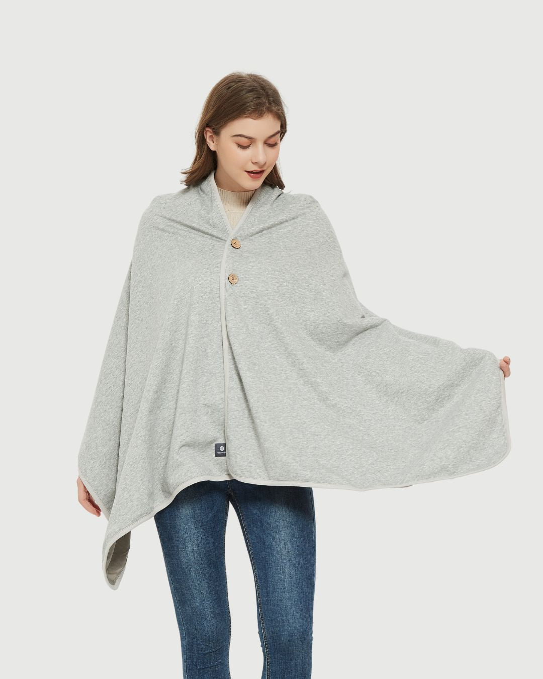 Stay cozy and protected with the Radia Smart® Poncho Blanket (Grey), featuring silver-lined Faraday fabric for powerful EMF, RF, and 5G radiation shielding. Designed for comfort and wellness, it helps reduce wireless exposure while supporting overall health. Soft, breathable, and stylish, this poncho blanket is perfect for home, travel, or relaxation. Enjoy peace of mind and warmth with this smart, anti-radiation protective layer.