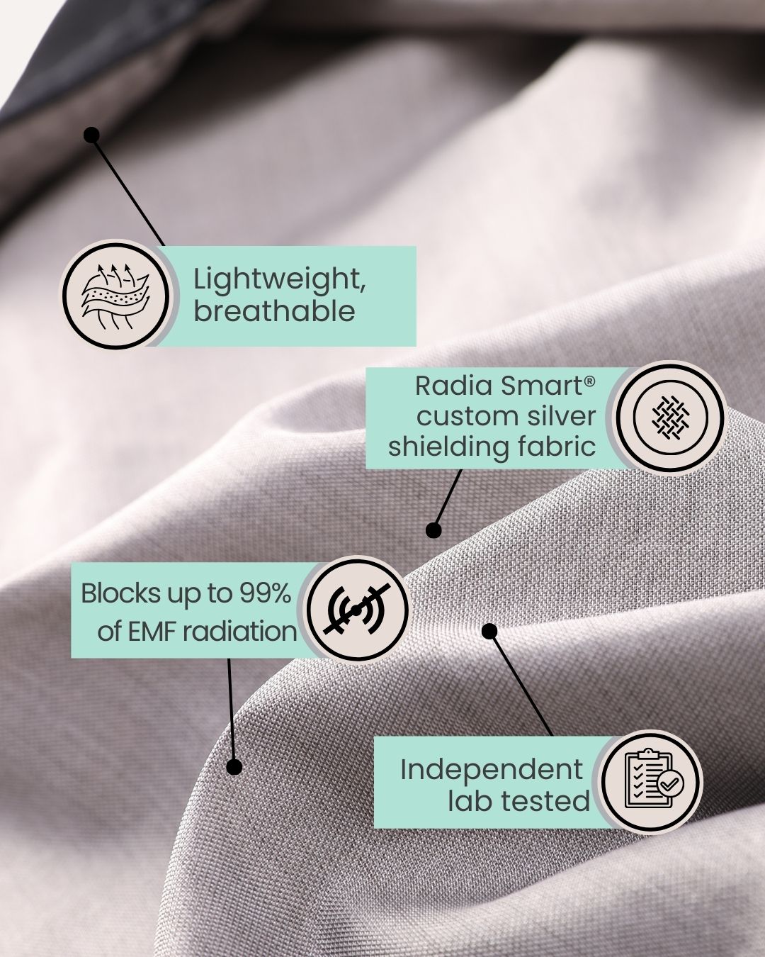 Stay warm, stylish, and shielded with the Radia Smart® EMF Protection Poncho and Hood Bundle in Black. This premium bundle features silver-lined fabric designed to block EMF, 5G, and RF radiation, supporting fertility and overall well-being. Ideal for home, work, or on-the-go comfort, it offers full upper-body coverage in a cozy, breathable design. Embrace everyday wellness and modern protection with this Faraday-inspired wearable solution.