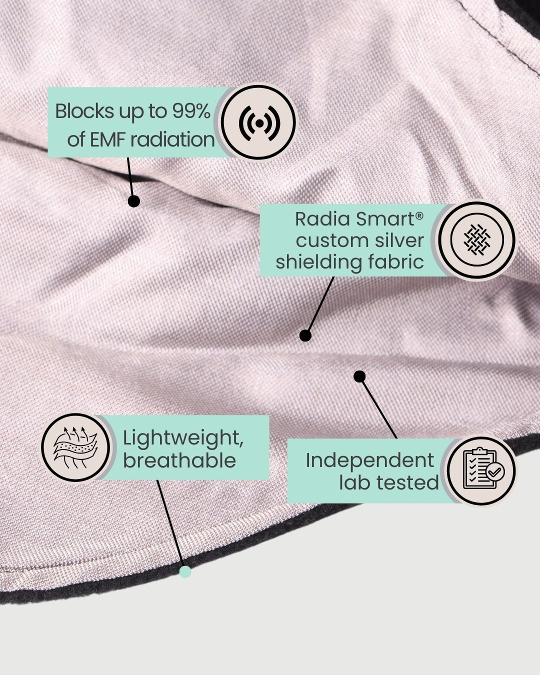 The Radia Smart® Hat Beanie (Black) offers EMF protection with silver-lined Faraday fabric that blocks RF, 5G, and wireless radiation. Designed to support fertility and overall wellness, it reduces harmful exposure while providing a comfortable, breathable fit. Perfect for daily wear, this stylish beanie combines modern design with powerful shielding to help protect your head from everyday electromagnetic stressors.