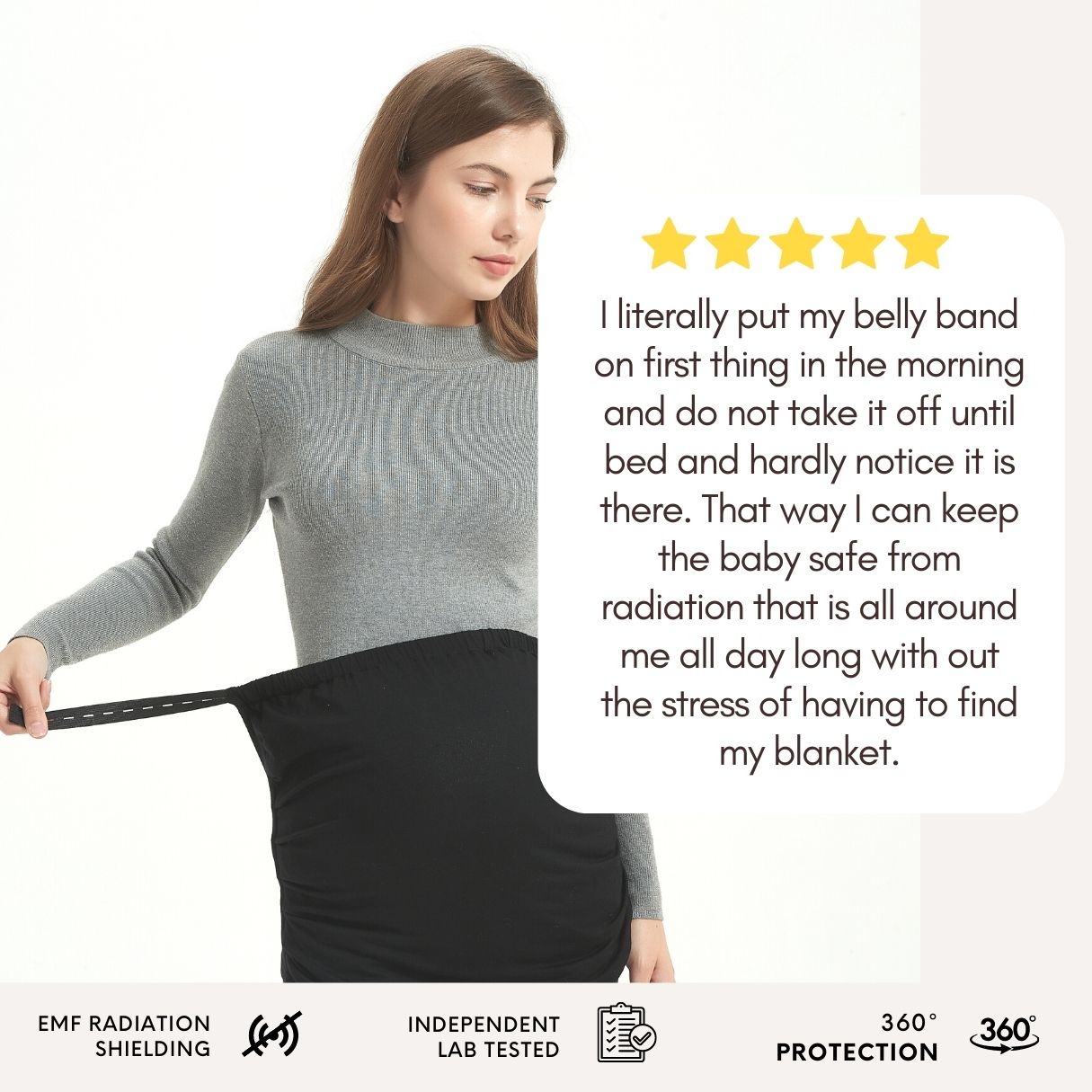 ZAMAKS Radiation Protection Maternity Abdominal Support EMF Electromagnetic  Shield Silver Fiber Belly Bands Pregnant Women Apron (Color : Gray, Size :  XL) : : Clothing, Shoes & Accessories