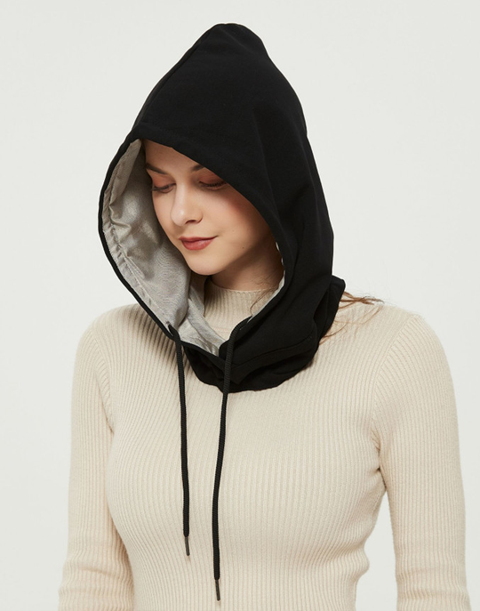 RS Cotton Hood Hat (Black) | EMF Protection, RF Shielding
