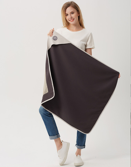Grey Mega Size Bed Blanket  100% Cotton, EMF Protection RF Shielding
