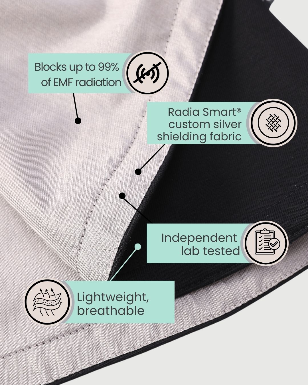 Embrace wellness with the Radia Smart® Cotton Open Hood Hat, featuring silver-lined Faraday fabric for EMF protection. This soft, breathable hood blocks RF, 5G, and wireless radiation to support fertility and overall health. Designed for comfort and ease, it offers everyday shielding from harmful signals while maintaining a relaxed fit. Ideal for use at home or on the go, this open hood hat combines style, comfort, and smart protection.