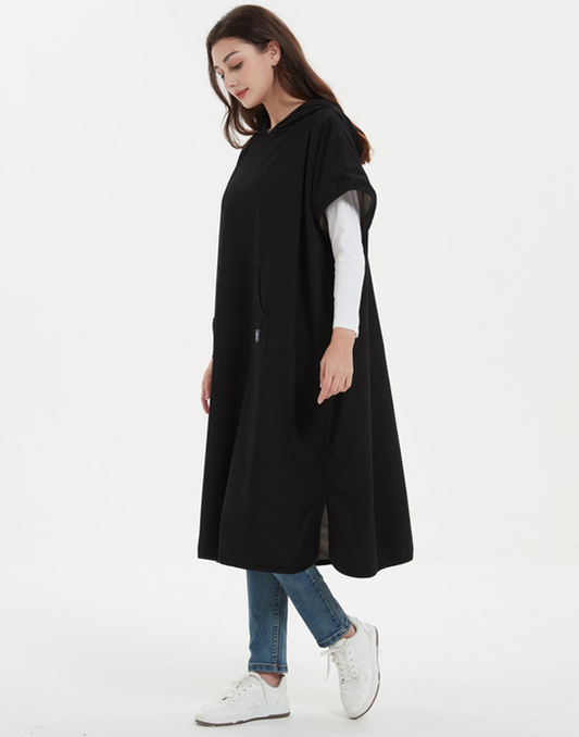 The Radia Smart® Adult Hooded Poncho Blanket (Black) offers EMF protection with silver-lined Faraday fabric that blocks RF and 5G radiation. Designed for comfort and wellness, it supports fertility health while reducing daily exposure to harmful wireless signals. Soft, breathable, and stylish, this hooded poncho blanket is perfect for home or travel, providing cozy coverage and peace of mind in today’s connected world.