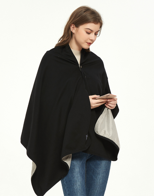 Stay cozy and protected with the Radia Smart® Poncho Blanket (Black), crafted with silver-lined Faraday fabric to block EMF, RF, and 5G radiation. This soft, breathable poncho offers full-body coverage and comfort while reducing exposure to harmful wireless signals. Ideal for home, travel, or relaxation, it supports overall wellness and fertility health. Stylish and functional, it’s perfect for those seeking everyday EMF protection in a sleek black design.